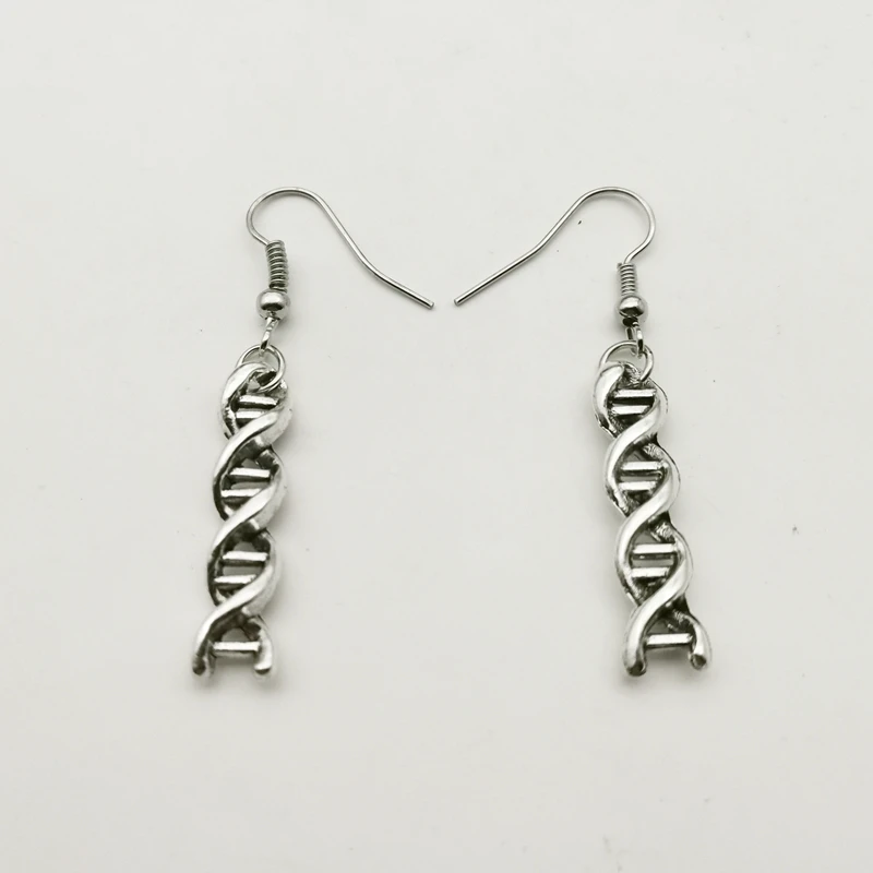 2020 Creative Hot Sale DNA Earrings Chemical Formula DNA Molecule Model Pendant Earrings Lady Gift Fashion Brinco Jewelry