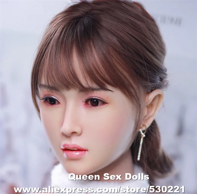 NEW Implanted Eyebrow Real Lifelike Silicone Sex Doll Head For 145cm to 175cm TPE  Big Sexy Dolls