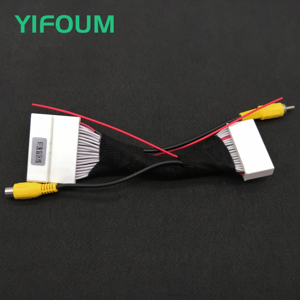 YIFOUM 40Pin Oryginalny przełącznik wejścia wideo Kamera cofania Kabel adaptera RCA Do Nissan New Sylphy Classic Sylphy 2018 2019
