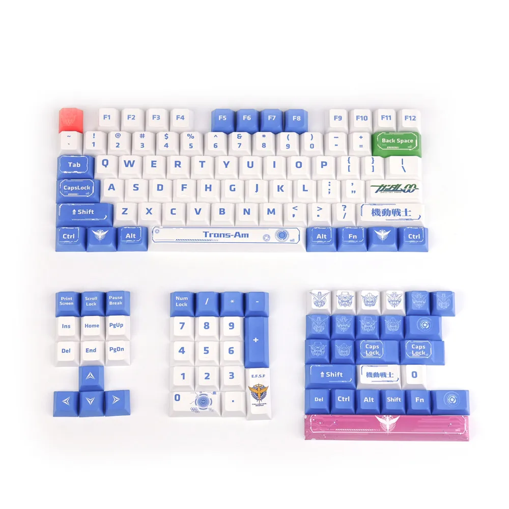 

PBT Keycaps Cherry Profile 5 Faces DYE Sublimation Solider Keycaps 2U 1.75U 1.5U Shift For 98% Mechanical Keyboard