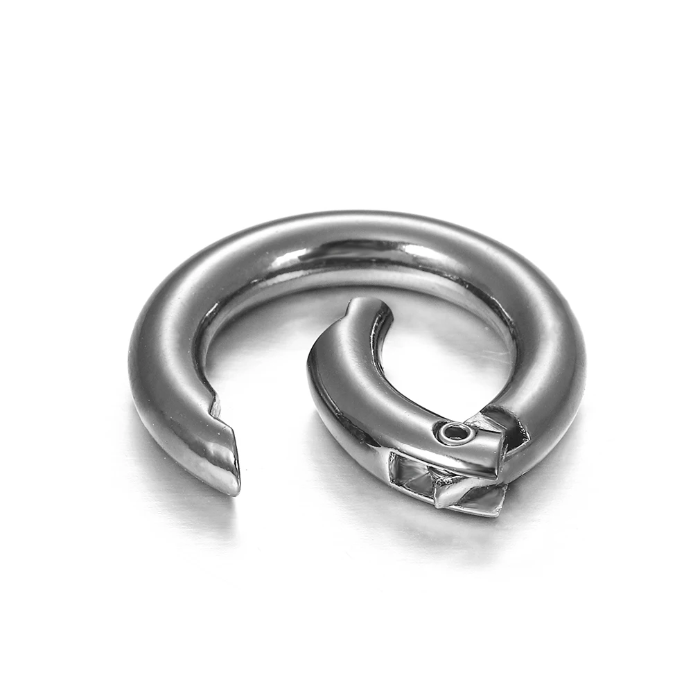 5Pcs Zink-legierung Frühling Ring Runde Verschlüsse Offenen Ring Frühling Schloss für Schmuck Anschlüsse DIY Tasche Verschluss Schlüssel-kette Camping Schnalle – Detail 8