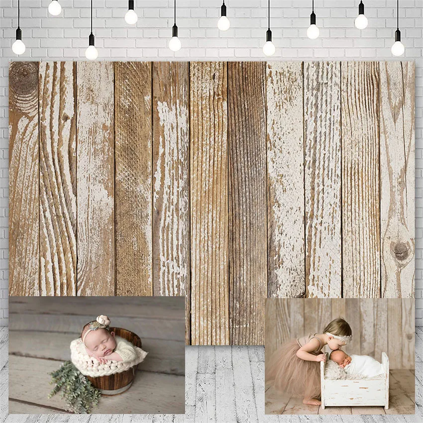 

Avezano Baby Backdrop Wood Floor Plank Board Birthday Party Newborn Photography Background Fond Studio Photozone Photocall Decor