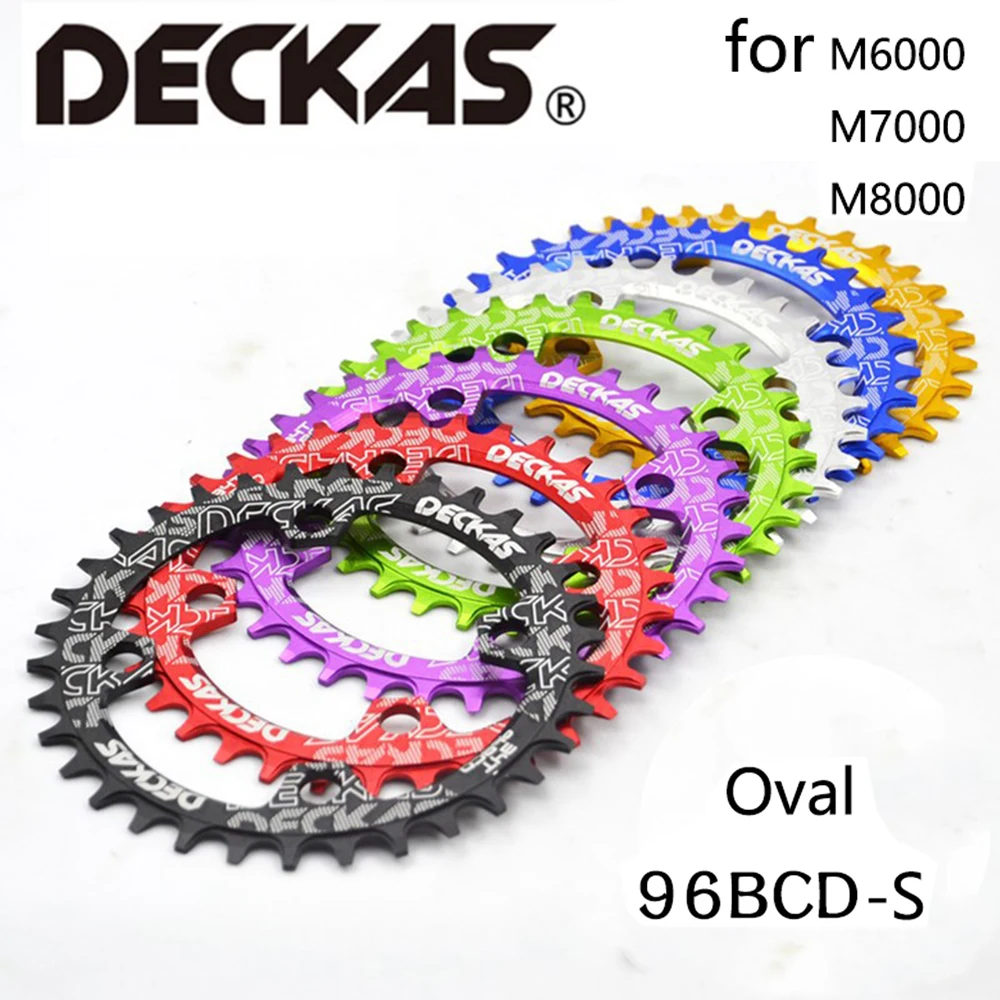 Deckas oval Narrow Wide Chain ring MTB Mountain bike bicycle 96 BCD 32T/34T/36T/38T crankset Tooth plate Parts Bike Accessories