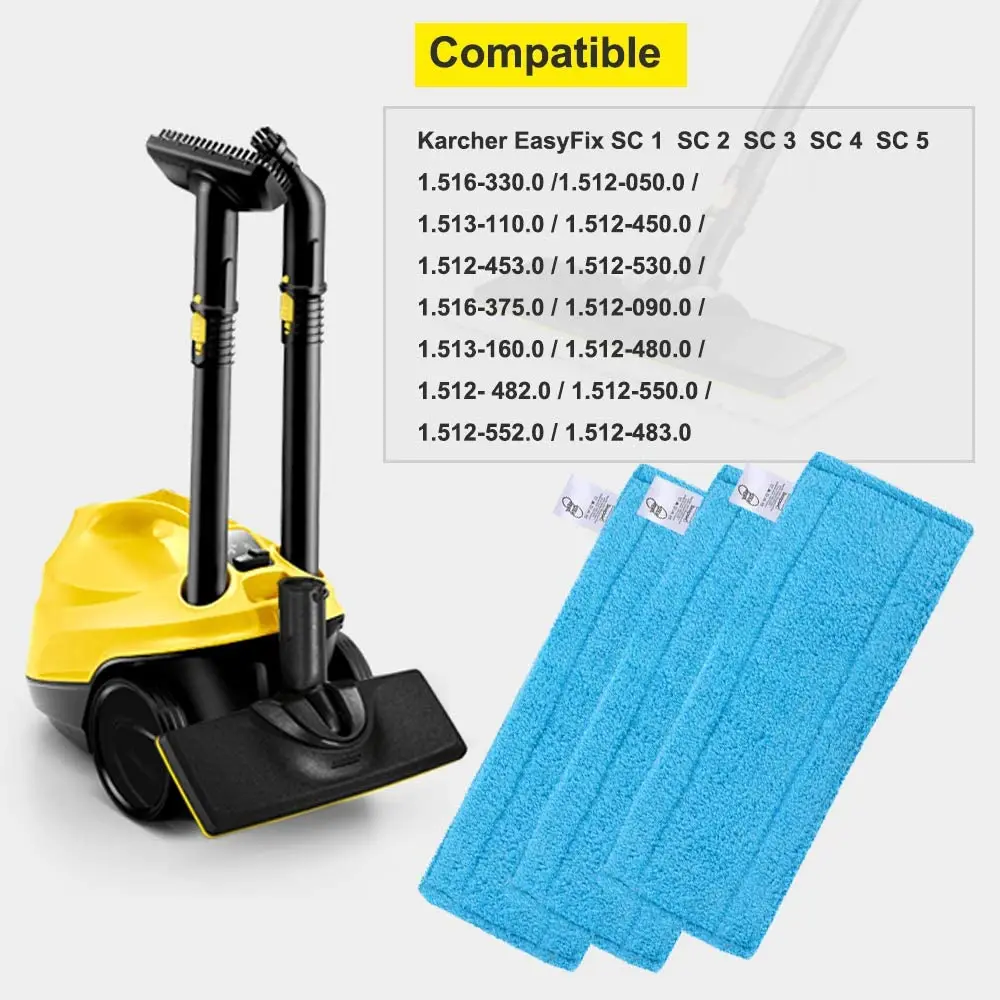 Compatible with Kärcher Microfibre Mop Cloth Steam Cleaner EasyFix SC 2, SC 3, SC 4, SC 5 Floor Nozzle