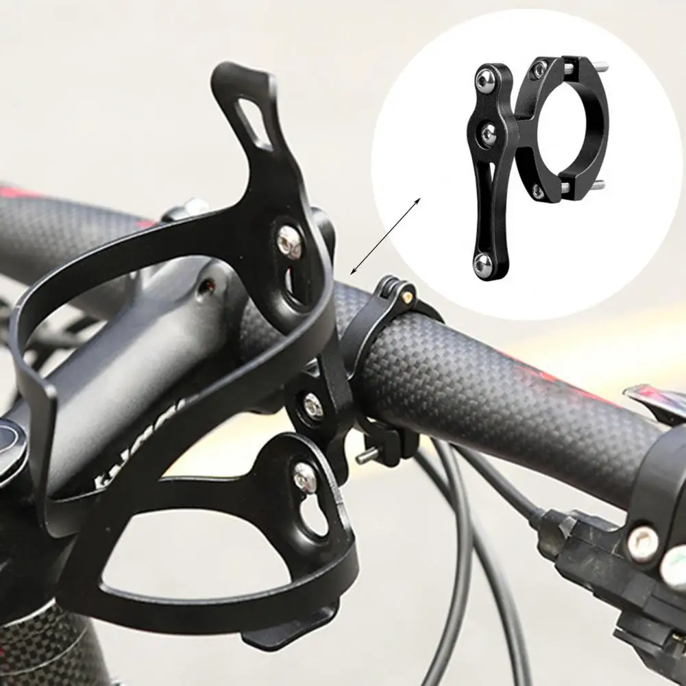 70% Dropshipping!!Water Bottle Holder Adapter Double Screws Stable Aluminum Alloy Wear-resistant Handlebar Cup Clip for Cycling