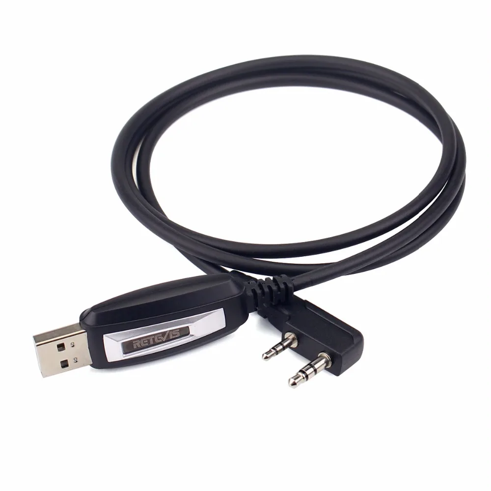 Cable de programación USB de dos pines para walkie-talkie, accesorio Para Kenwood Baofeng UV-5R RETEVIS H777 RT22 RT15 RT81 para sistema Win XP/7/8