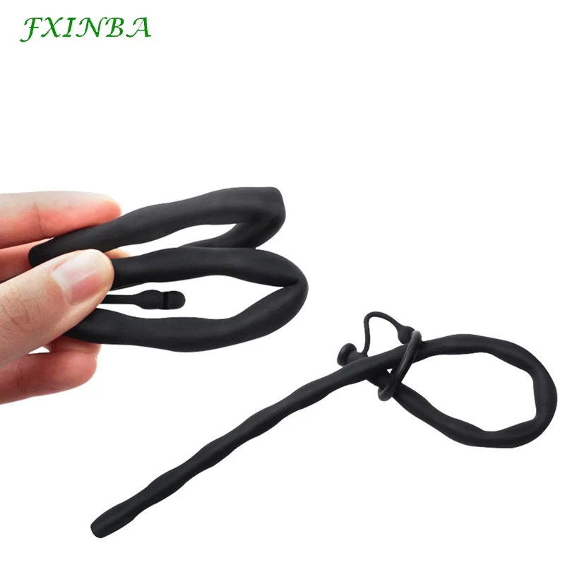 FXINBA Silicone Hollow Urethral Sound Dilator Male Penis Plug Urethra Catheter Stimulator Masturbator Adult Sex Toy For Men