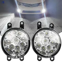 Fog Light Assembly Front Bumper White LED Fog Lamp For Toyota Camry XV40 XV50 Corolla Avensis Highlander RAV4 Yaris Land Cruiser