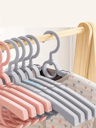 

Sainwin 10pcs/lot Plastic baby clothes hanger rack children's multi-functional non-slip hangers