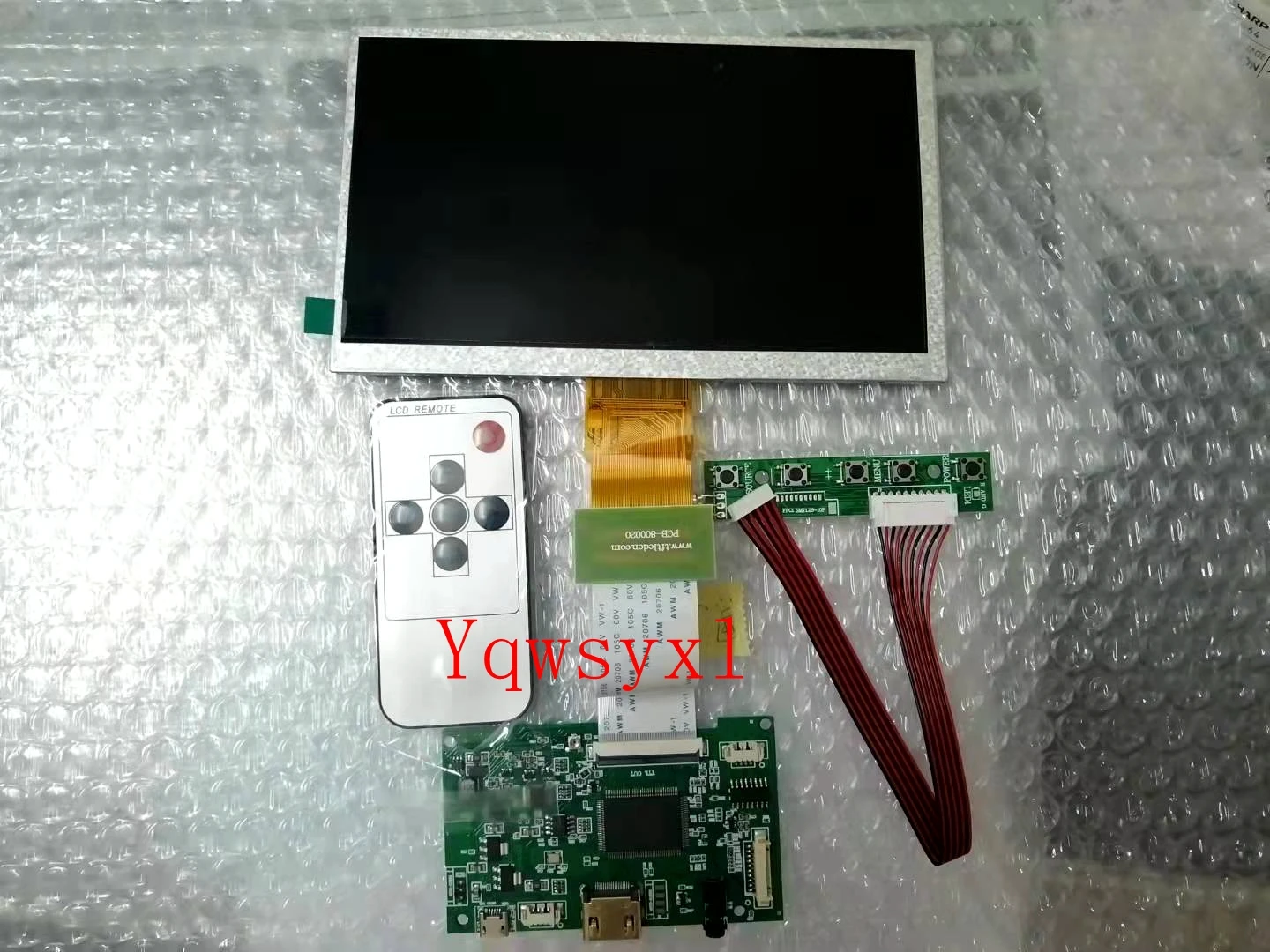 Yqwsyxl 7inch 50pin 1024X600 7300101463 E231732 TFT LCD display driver controller board  HDMI-compatible USB 5V