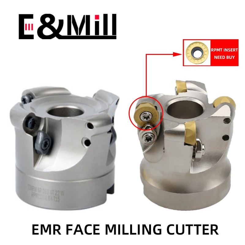 

EMR 5R 6R 8R 50 63 80 100 125 160 EMRW Face Milling Cutter head EMR Face Mill Cutter Head For RPMT Insert Face mills Tool Holder