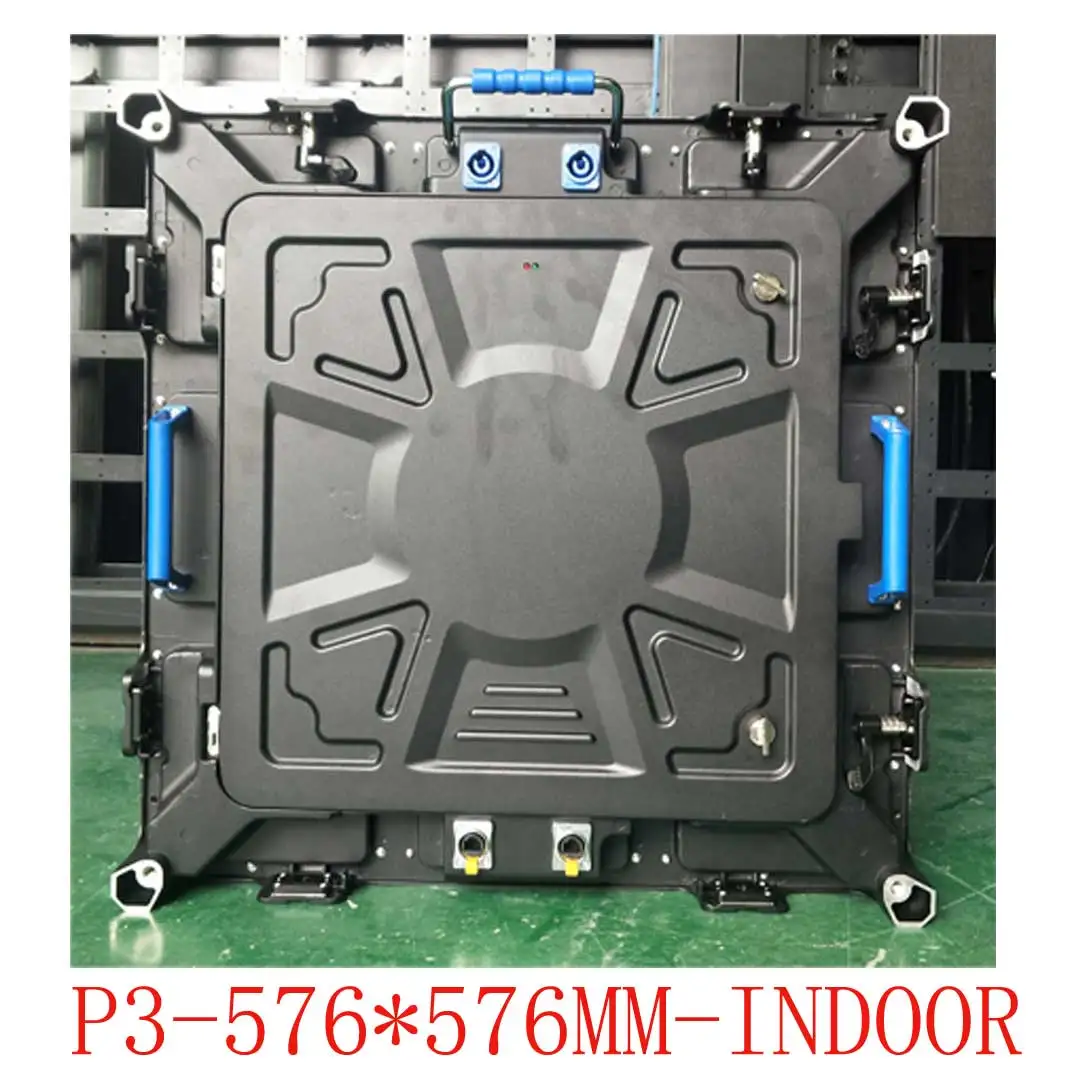 P3 Die Casting Cabinet 576mm x 576mm Full Color Indoor Rental LED Display LED Screen Aluminium