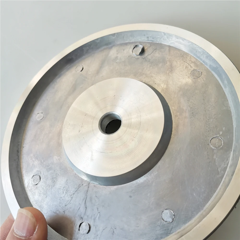 Disco de polimento de alumínio 6 "150mm, roda abrasiva plana para máquina de moagem com gema, máquina de lençóis faciais