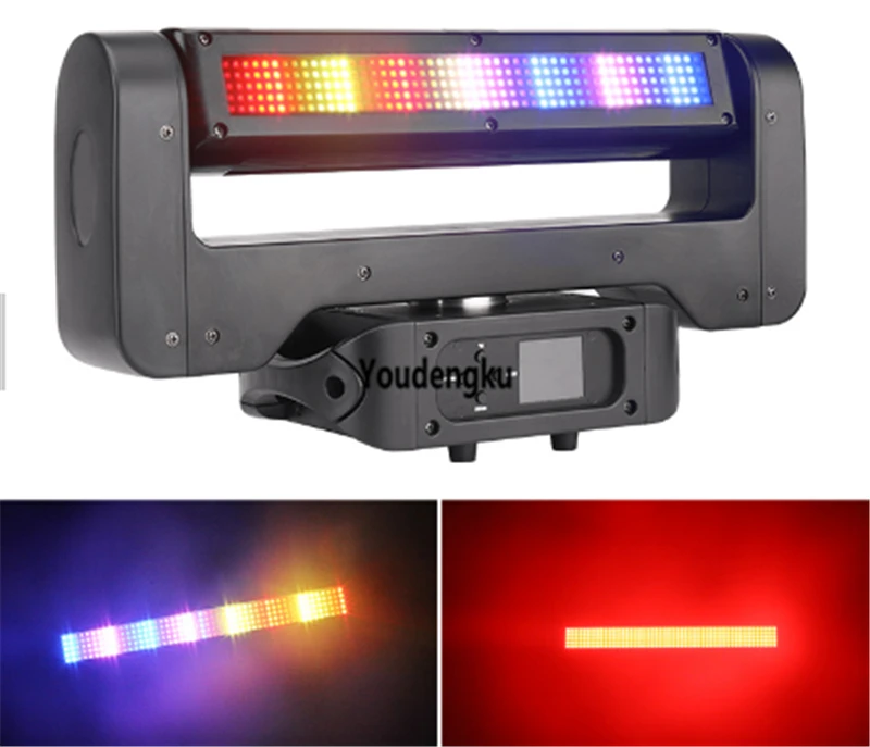 

6pcs 2020 Newest rgb LED strobe Moving Head 500*0.2 RGB 3IN1 Led Beam moving head DMX Strobe 360 Infinity Rotation Light Bar