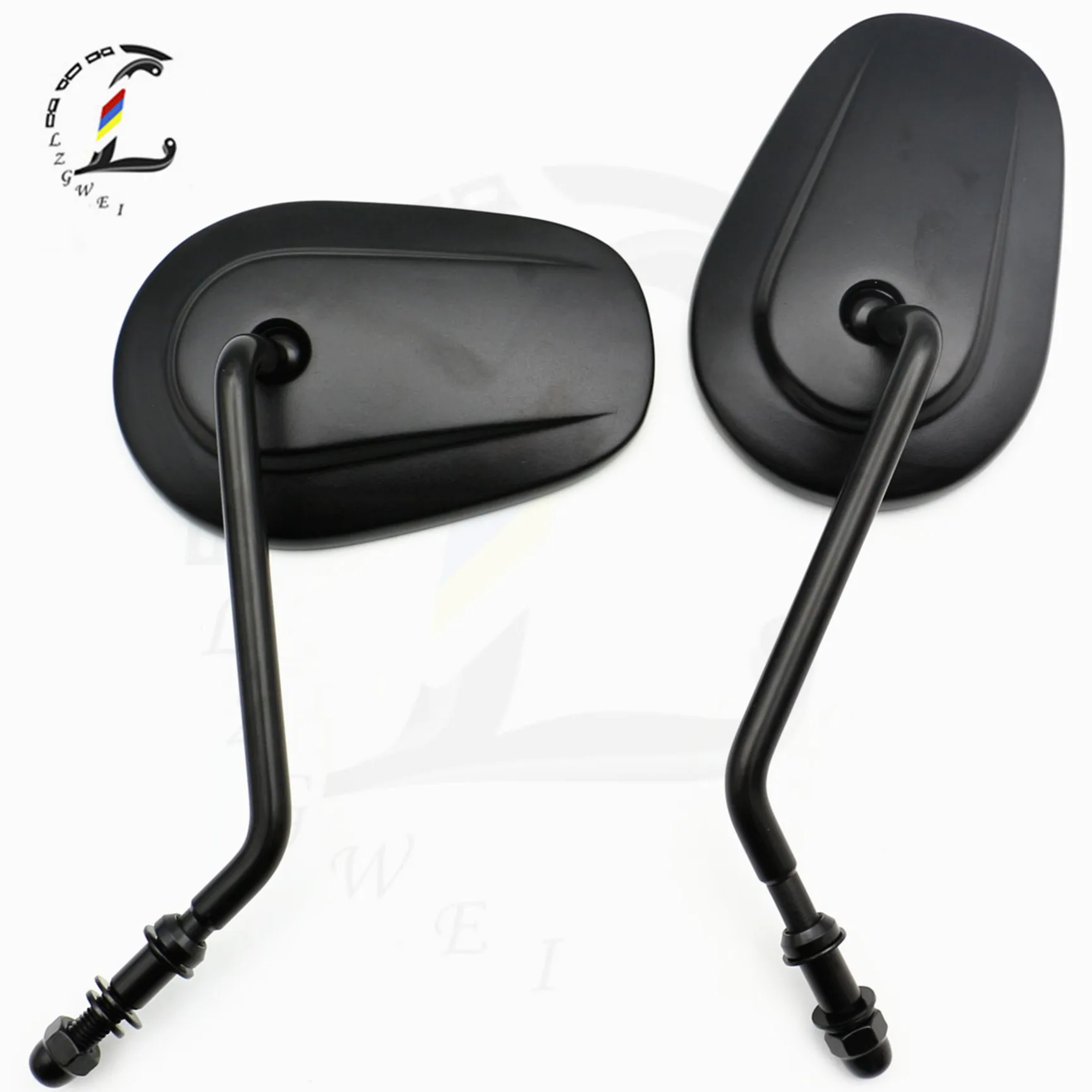 Motorcycle view Side Mirror Black For Harley Road King Touring XL1200L XL883 Sportster Dyna Softail 8MM Tapered Rear Mirror