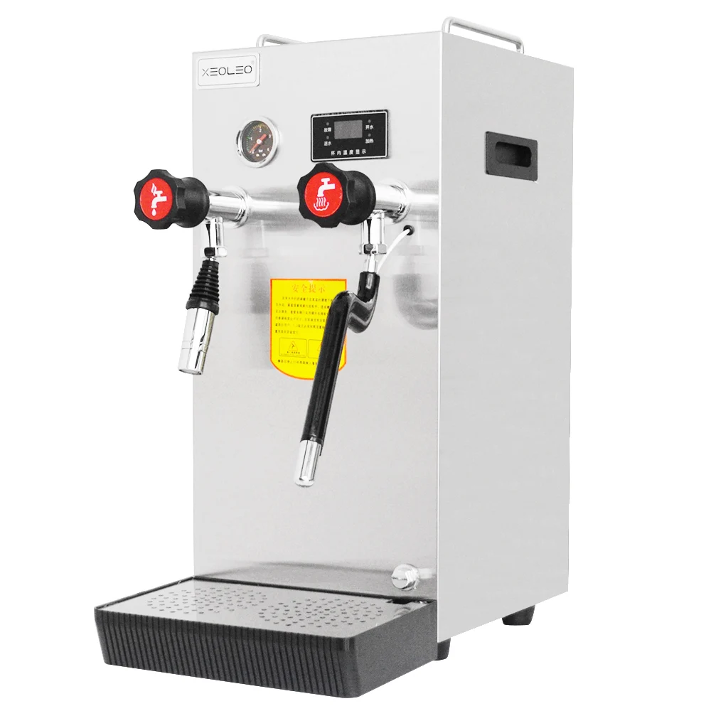 Xeoleo comercial máquina de bolhas de leite espresso máquina de água fervente 8l leite vapor