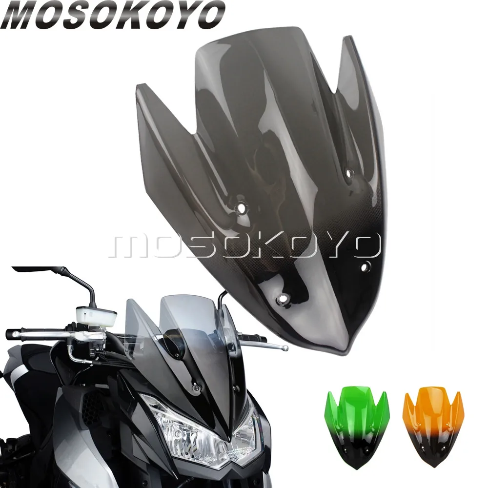 Motorcycles Windscreen For Kawasaki Z1000 2010 2011 2012 2013 Wind Screen Shield Deflectors Windshield Smoke Green Orange Z 1000