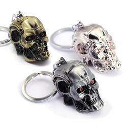 Llaveros de cabeza de calavera de aleación 3D con personalidad, llavero de terminador de anormalidad de dibujos animados, joyería Popular, colgante de llave de bolsa de teléfono móvil