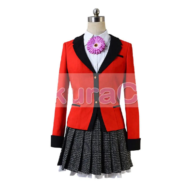 Anime Kakegurui Yumemite Yumemi Japanese School Girls Uniform  Jacket+Shirt+Skirt customize full sets