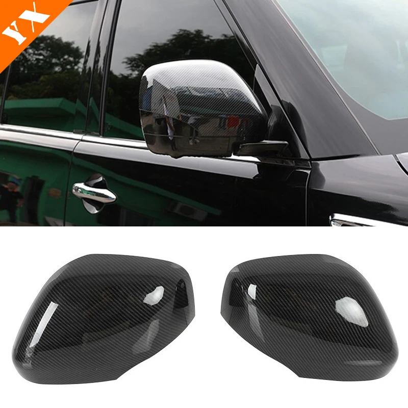 ABS Chrome/Carbon For Infiniti QX80 2013 14 15 16 17 2018 Car Side Door  rearview turning mirror cover Trim Car accessories 2pcs