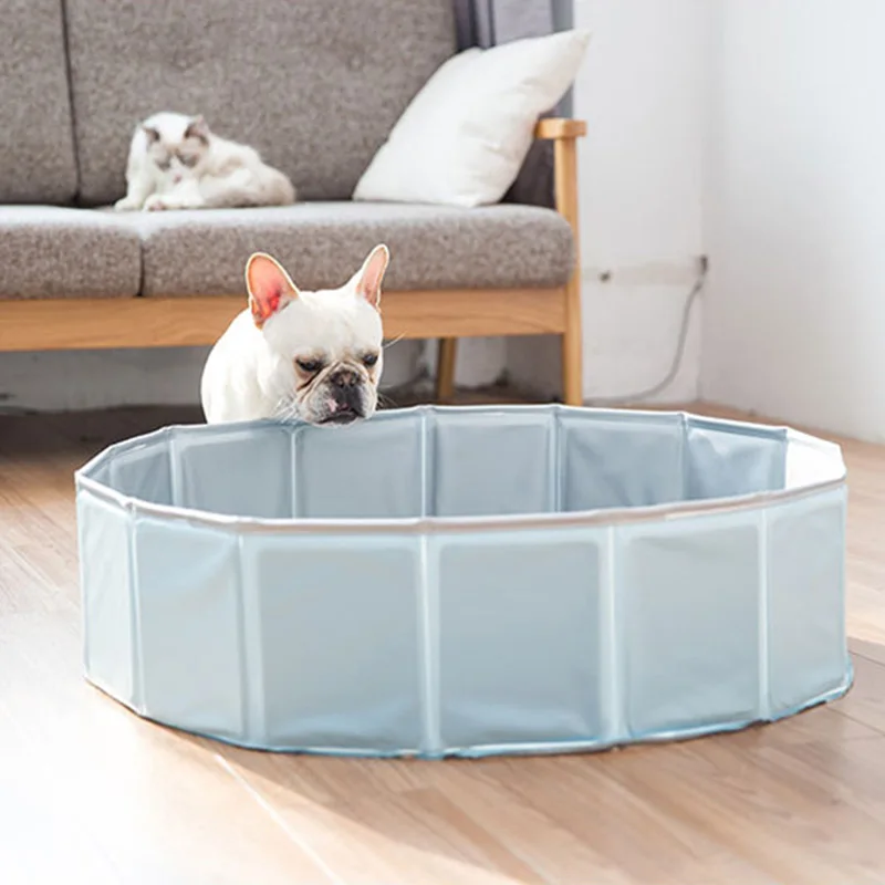 Pet Dog PVC Folding Bathtub Puppy Kitten Durable Bath Swimming Pool Shower Basin For Dog Cat Convenient Bath Tub Pet Supplies