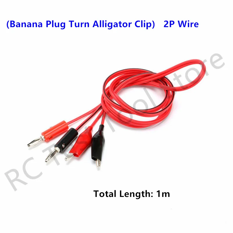 10A Test Leads Line Banana Plugs To Crocodile Clamps Alligator Clips Test Lead Cable Wire For DC Power Supply Multimeter