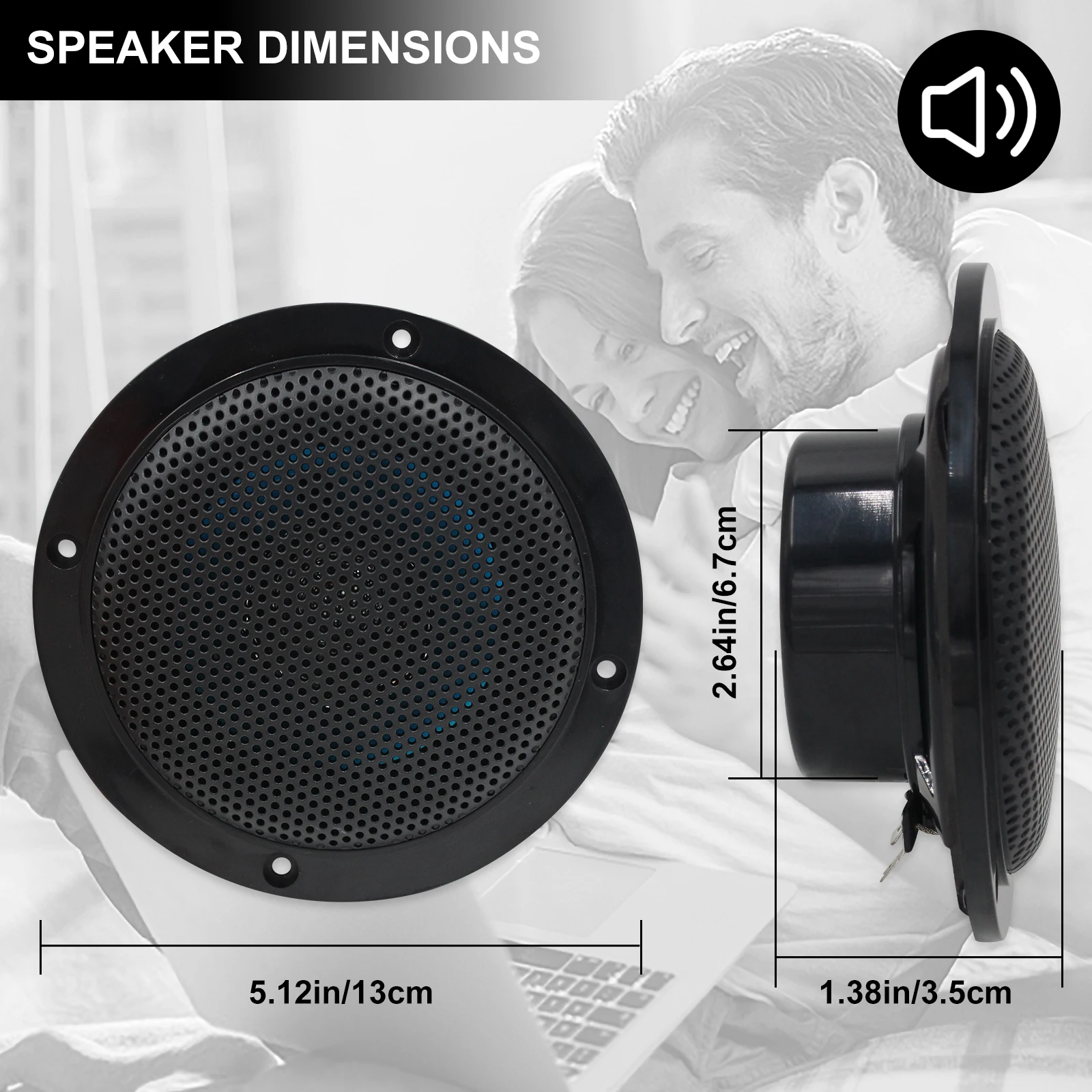 4 Inch 160W 2 Way Marine Boat Waterproof Speakers For Outdoor Marine Boat SPA UV-Proof Outdoor Music Speaker Dropshipping Csv