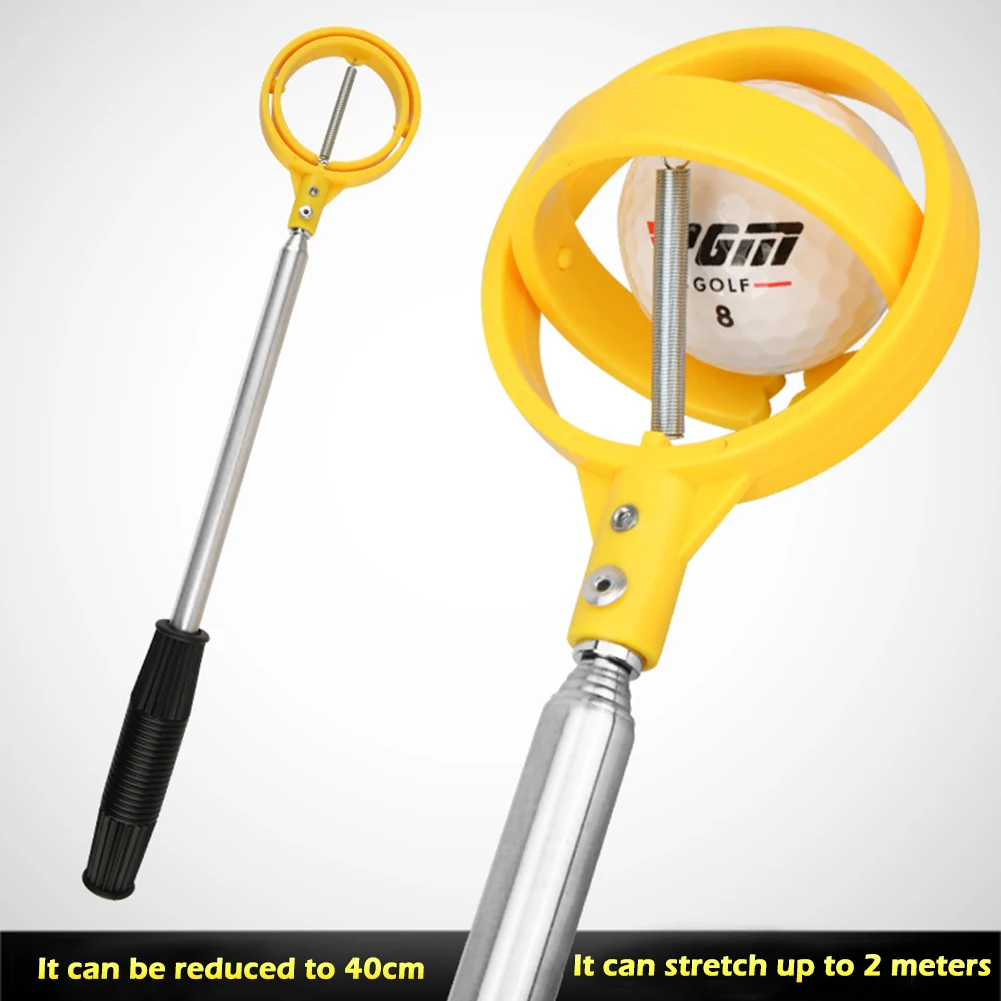 8 Sections Golf Ball Picker Golf Ball Retriever Telescopic Retriever Pick Up Grabber Claw Sucker Tool for Water Golf Gift