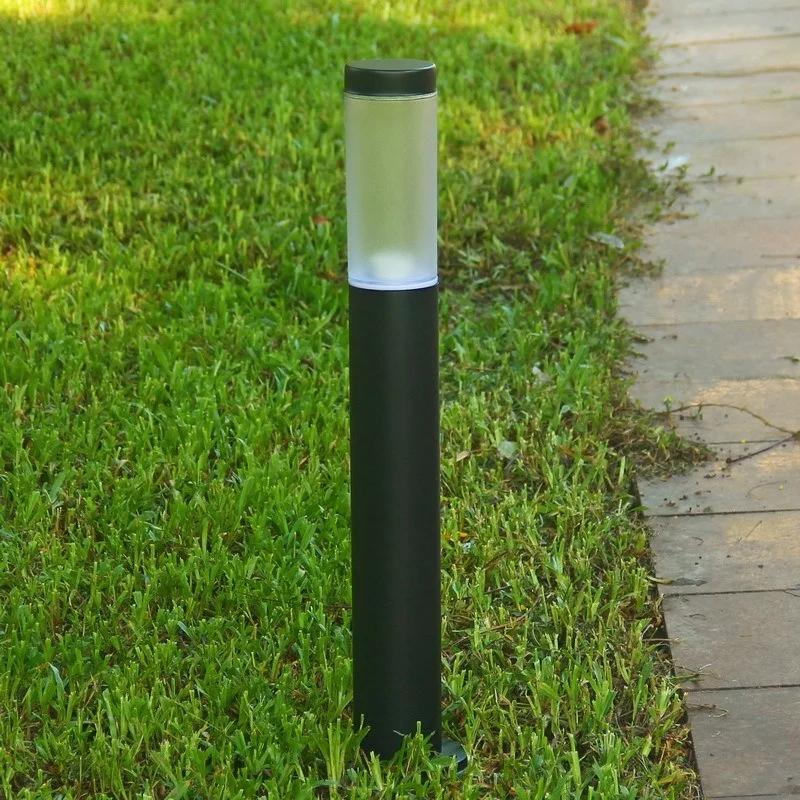 Imagem -02 - Led Outdoor Lawn Lamp Preto Prata Bollard Light Caminho Jardim Grassplot Paisagem Aço Inoxidável