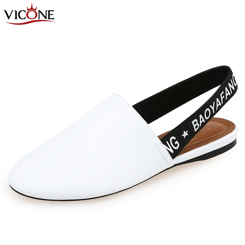 

Women Slippers Mules Shoes Flat Slingbacks Woman Sandals Summer Shoes Round Toe Slip on Female Slides Black Red Plus Size 2020