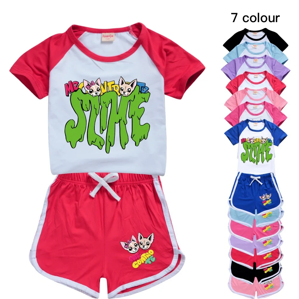 

Summer Kids Cartoon Me Contro Te Clothes Suits Toddler Girls Sets Top+shorts 2pcs Sets Sports Suit Casual Baby Sets Boys Pajamas