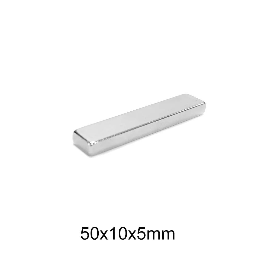 2/5/10/15/20PCS 50x10x5 Strong Sheet Rare Earth Magnet N35 Rectangular Neodymium Magnets 50x10x5mm Block Magnet Strong 50*10*5