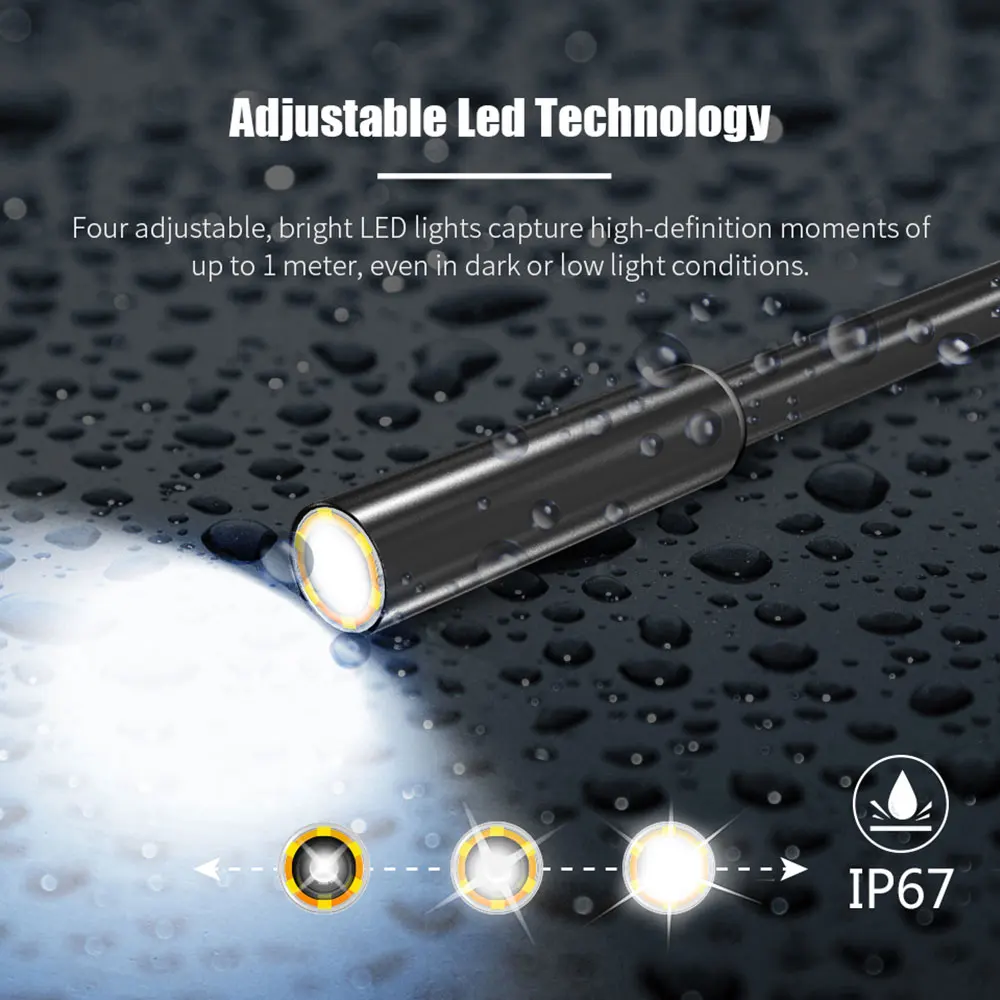 2.4 Inch IPS HD Screen Digital Detection Endoscope Industrial Household Handheld Endoscopes with LEDs