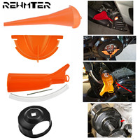 4PCS Motorcycle Crankcase Fill Funnel Primary Case Oil Filter Cap Wrench Funnel Set For Harley Touring Dyna Sportster XL