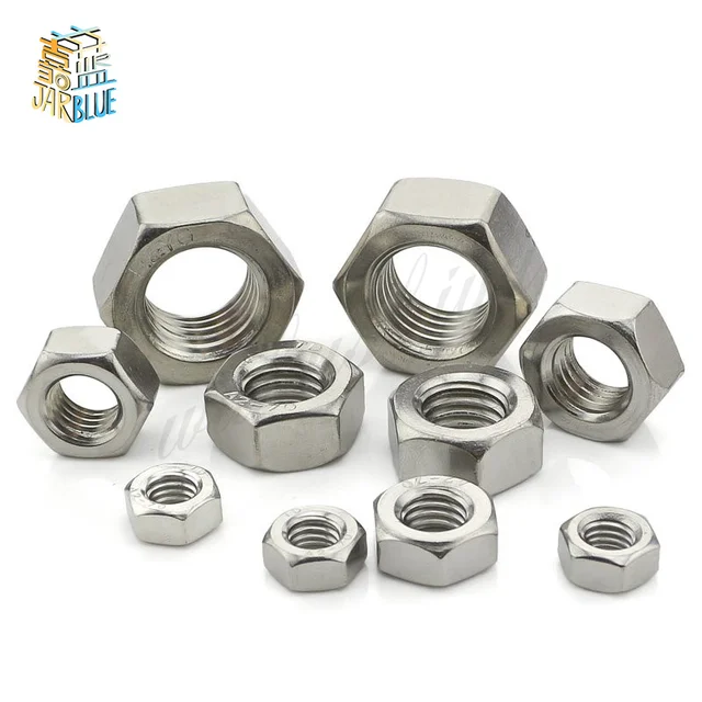 10-50 sztuk 304 stal nierdzewna Hex nakrętki nakrętki sześciokątne M1 M1.2 M1.4 M1.6 M2 M2.5 M3 M4 M5 M6 M8 DIN934