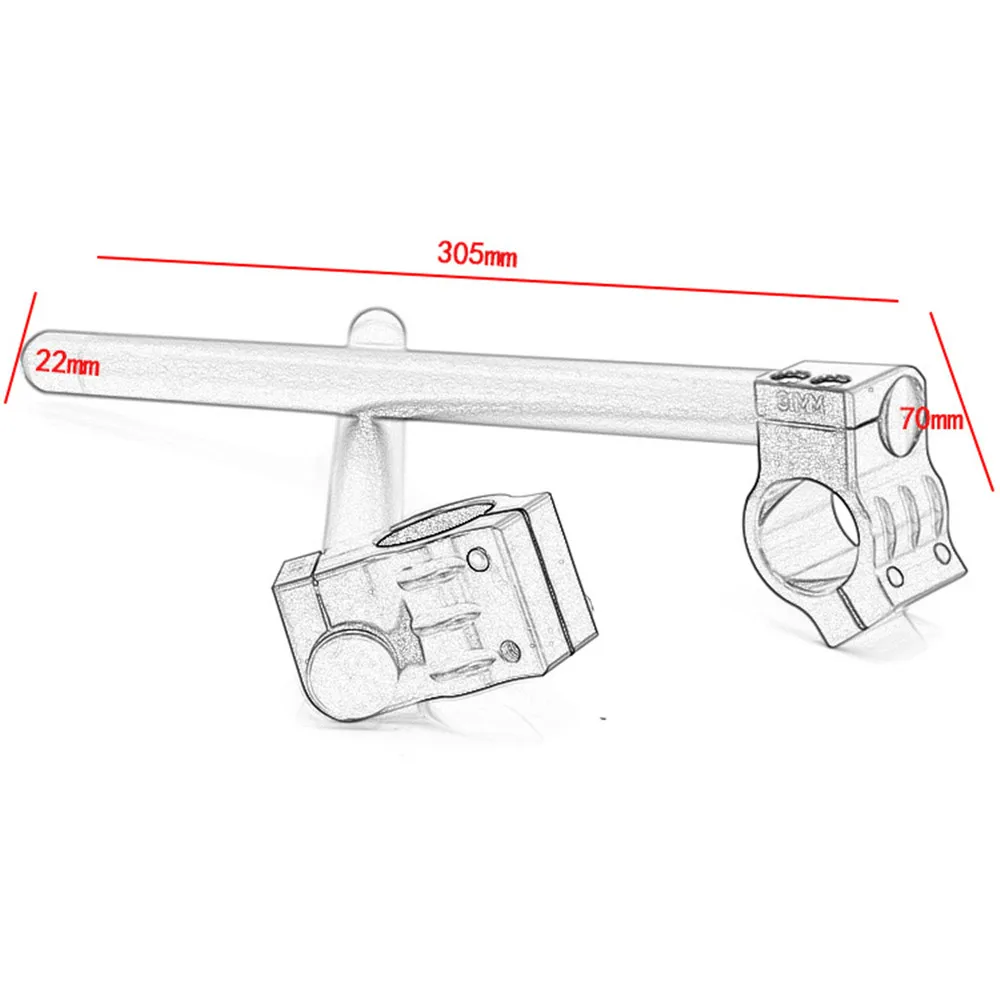 Motorcycle Clip-on Handlebar 22mm fits 31 32 33 35 36 37 39 41 43 50 51mm Fork Tube CNC Steering Wheel Cafe Racer Clip On Bars