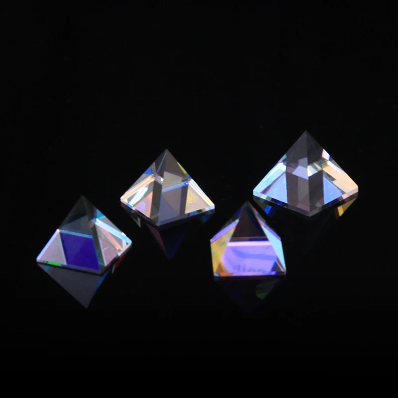 20mm Crystal Pyramid Color Rainbow Optical Prism K9 Glass Crystal Decoration Crafts