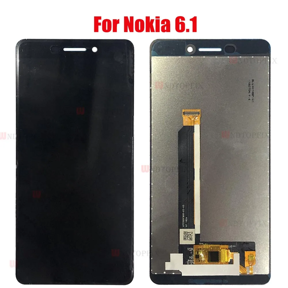 For Nokia6 Nokia 6.1 LCD Display Touch Screen Digitizer X6 2018 TA-1045 TA-1050 For Nokia 6.1 Plus LCD Screen Replacement