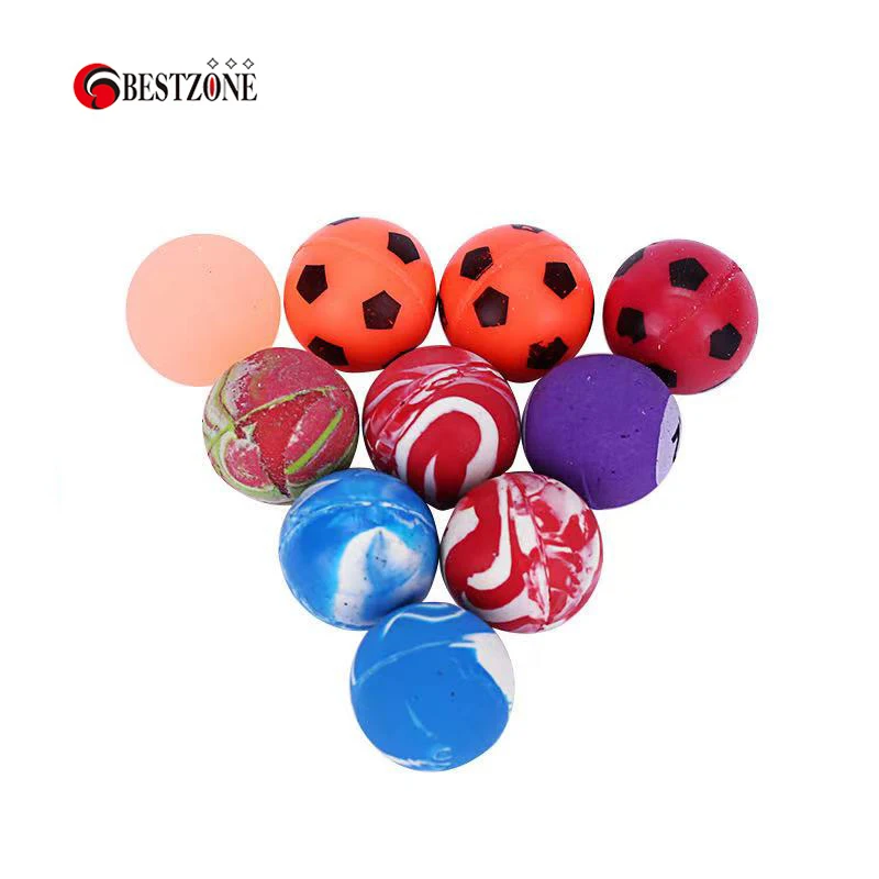 

20/50/100Pcs 27MM Squeeze Bouncy Balls Elastic Juggling Mixed Rubber Kids Spring Bouncing Pinball Toy For Child Outdoor Sports