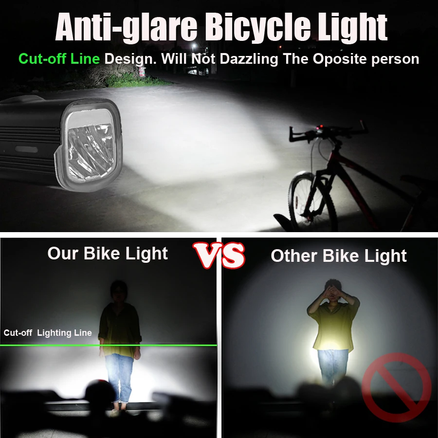 NEWBOLER Bicycle Light Front 1000Lumen Bike Light 4800mAh  Waterproof Flashlight USB Charging MTB Road Cycling Lamp Accessories