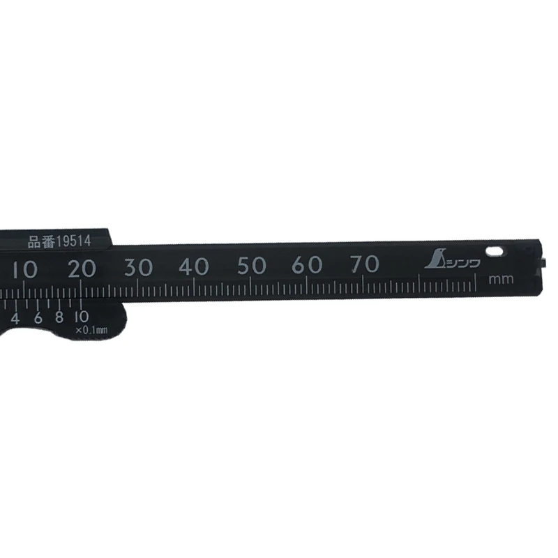 Shinwa Japan portable mini vernier caliper plastic resin dial high precision stationery measurement