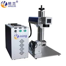 Big Power Raycus/MAX/JPT Laser Source 20W 30W 50W MINGLAN Fiber Laser Marking Machine