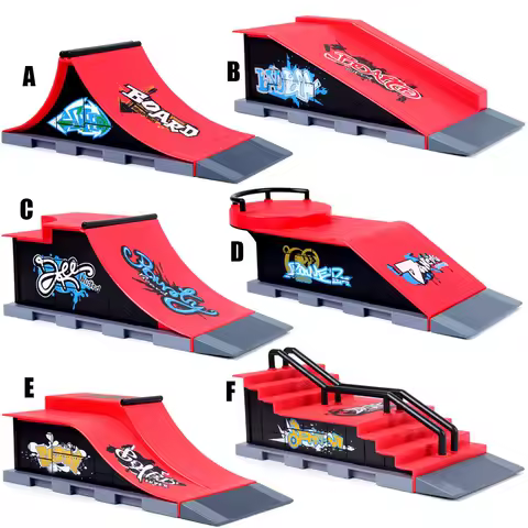 Finger Skateboards Skate Park Ramp Parts for Tech Practice Deck Children Gift Set Fingerboard Toys Ultimate Parks