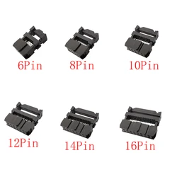 100Pcs FC 6/8/10/12/14/16/18/20/30/40/50 Pin 2.54mm Pitch Female Header IDC Socket Connector for 1.27MM Ribbon Cables