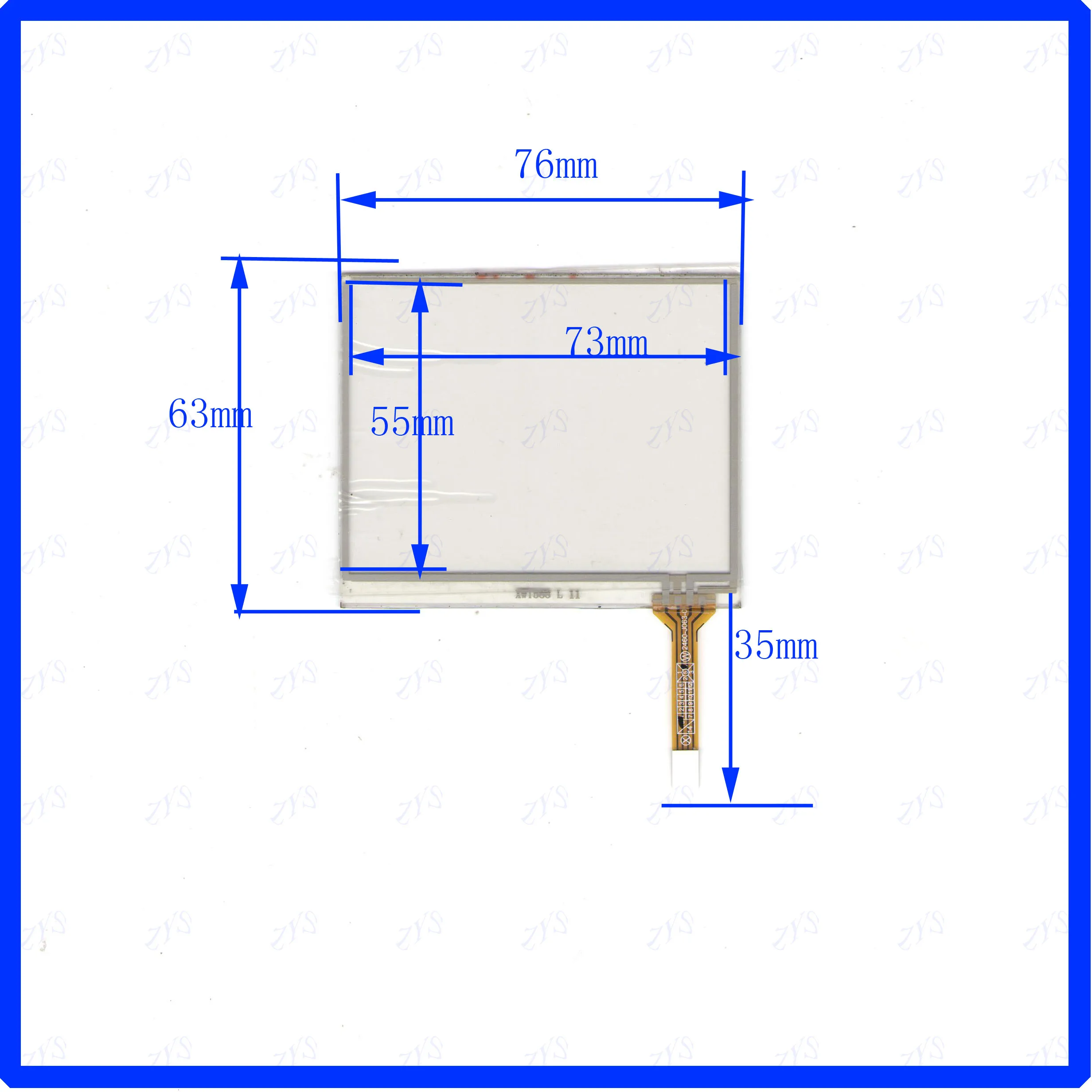 

ZhiYuSun XWT588 76*63mm 3.5inch 4 wire TOUCH SCREEN touch panel this is compatible 76*63