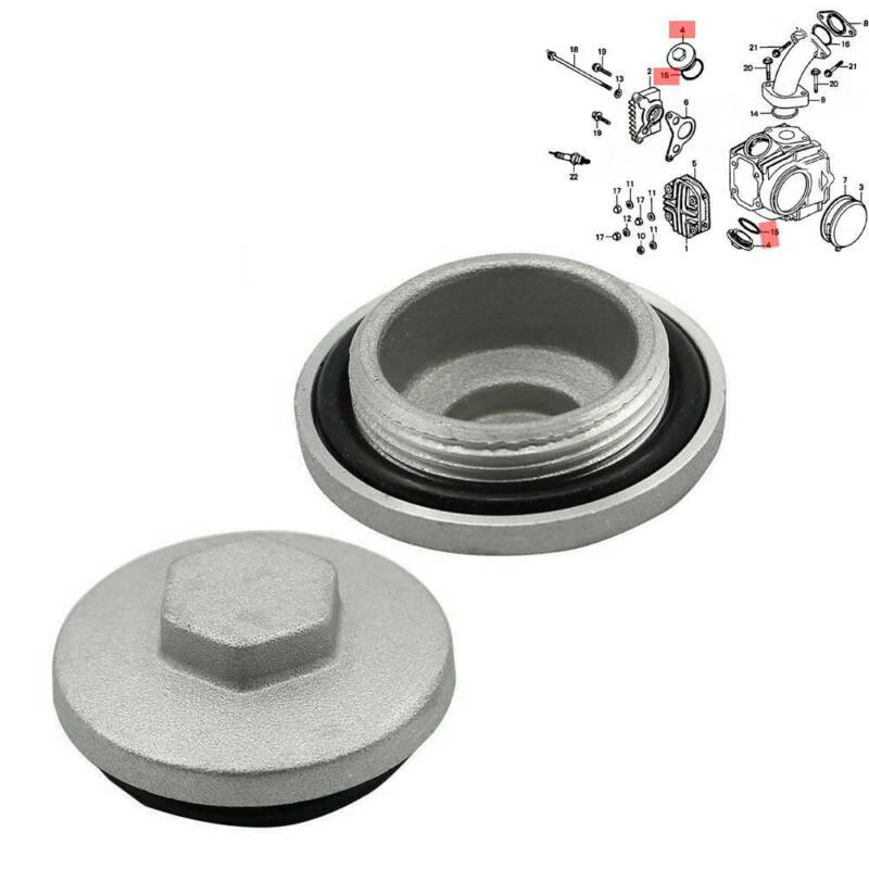 2X Motorcycle Final Drive Gear Oil Cap Tappet Valve Adjustment Cover For CB750 CB750A CB750F CB750K 12361-300-000