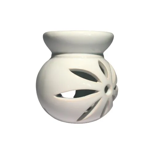 Product Smart White Ceramic Censer Candle Holder and Lavender Oil Set