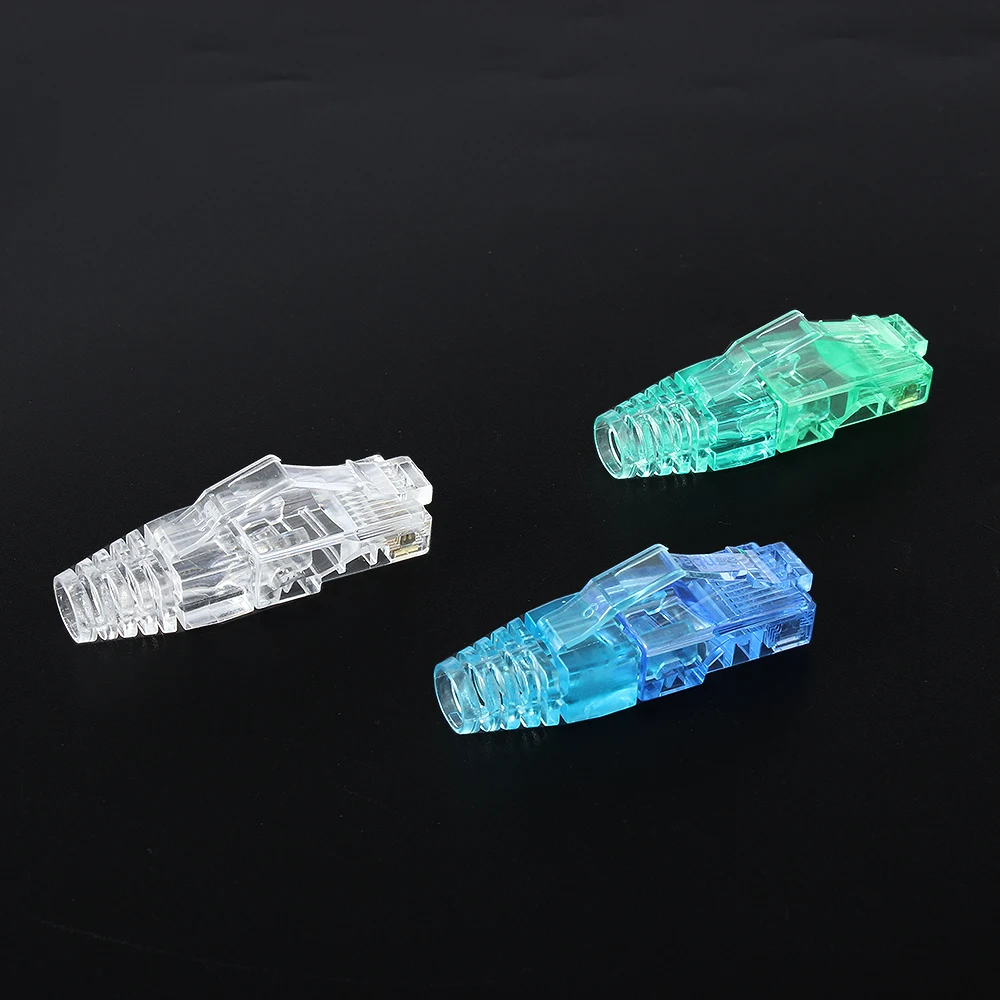 50/100pcs Cat6 RJ45 Connector UTP Cable Ethernet Jack 8P8C Network CAT 6 Modular Plugs With RJ45 Caps