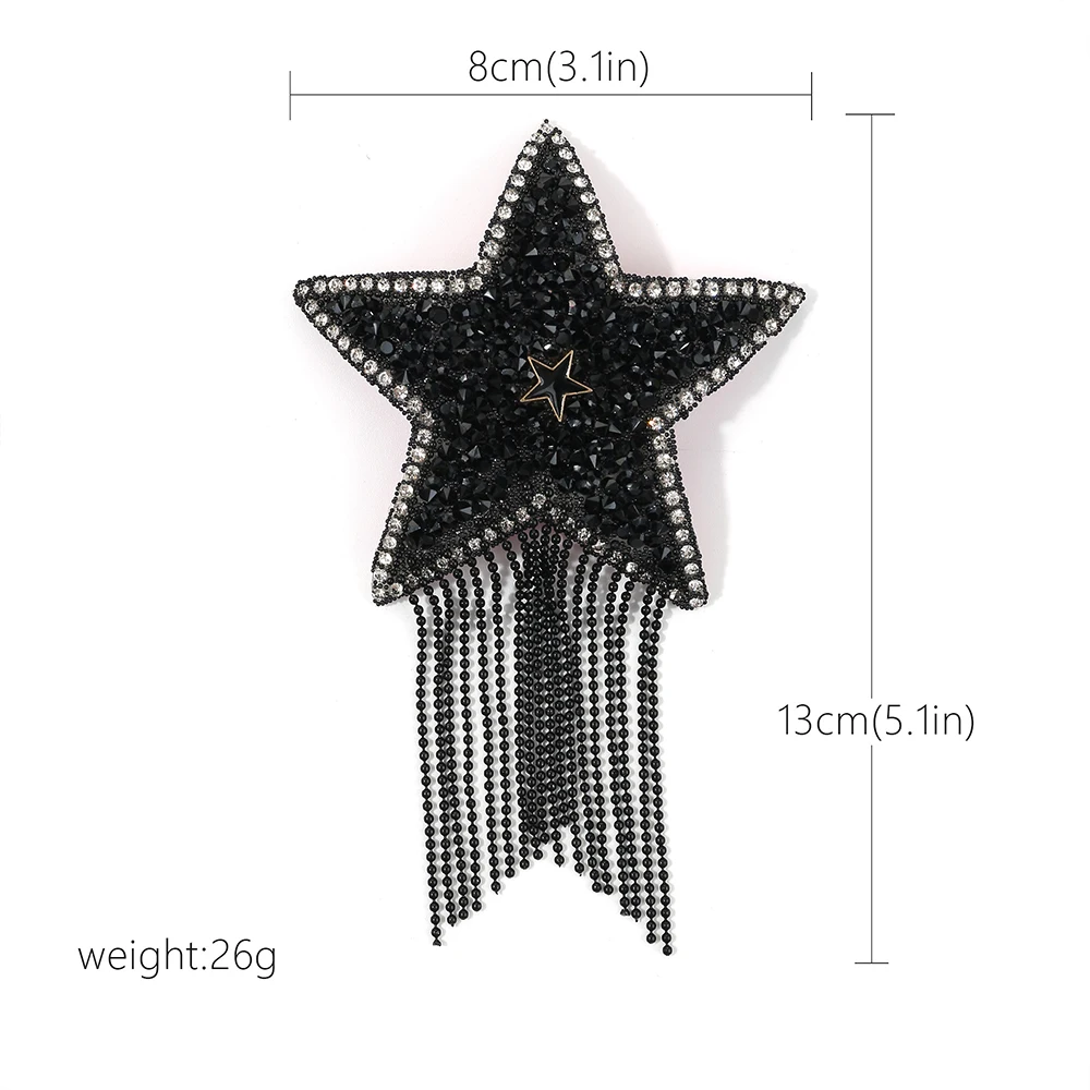 Women 1pair Tassel Rhinestone Star Nipple Stickers Sexy Bra Nipple Cover Reusable Wear Silicone Nipple Pasties Chest Stickers