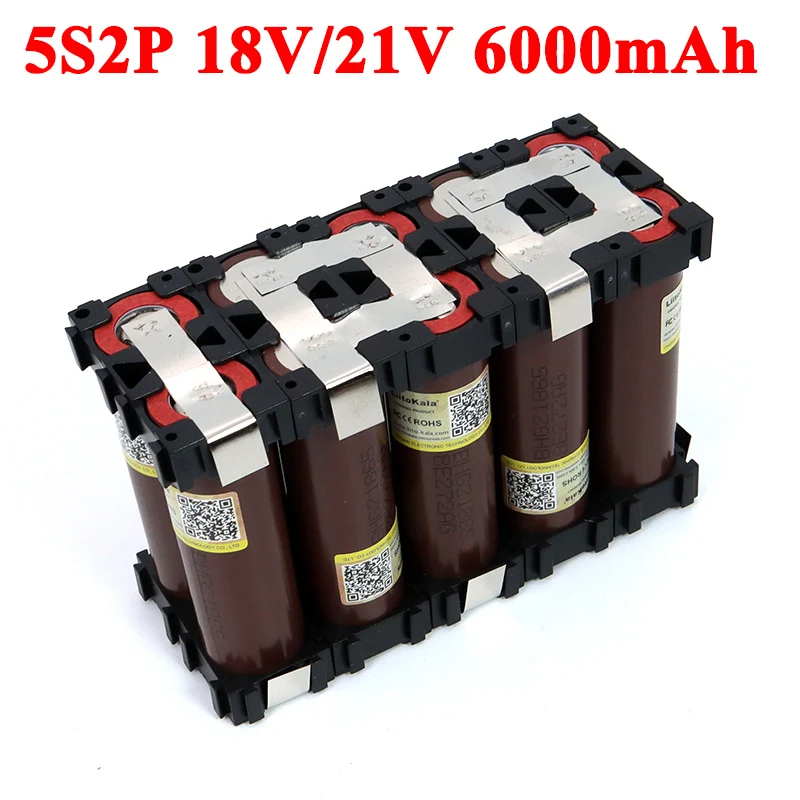 

5S2P 18650 HG2 6000 мАч Высокая мощность 20 А 21 в 18,5 в для шуруповерта батареи сварочный кронштейн аккумулятор